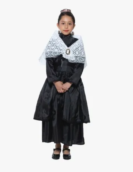 Traje de Doña Josefa Ortíz de Domínguez Niña y Juvenil.