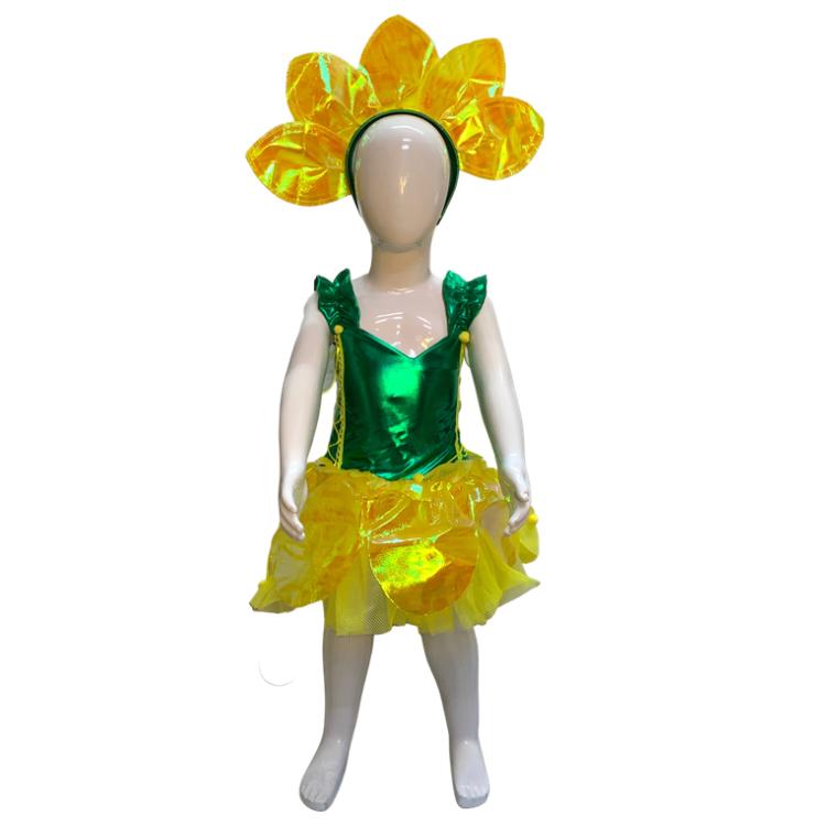 Disfraz Primavera Florecita Flor Tornasol Niñas.