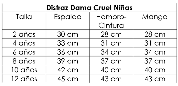 Disfraz Dama Cruell Dálmatas Niñas.