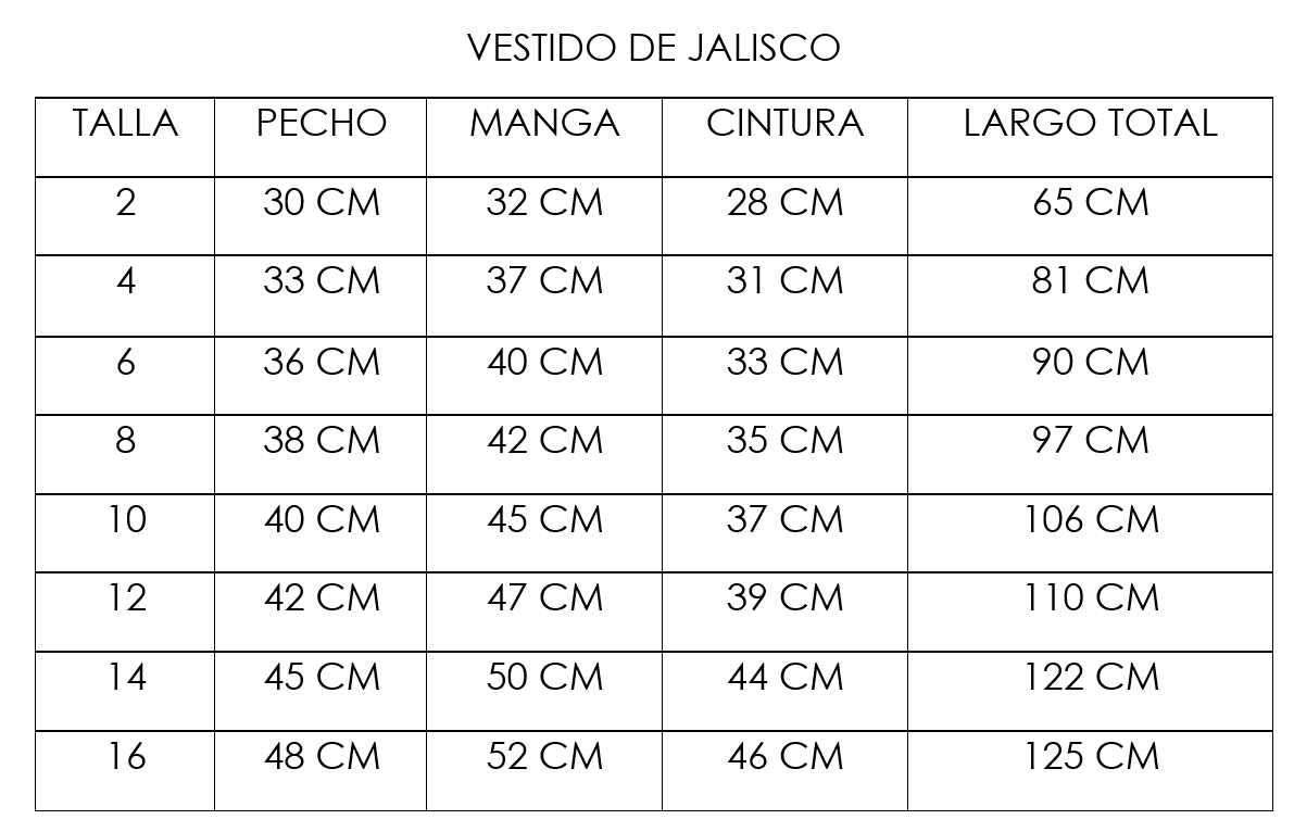 Traje Regional de Jalisco Niñas