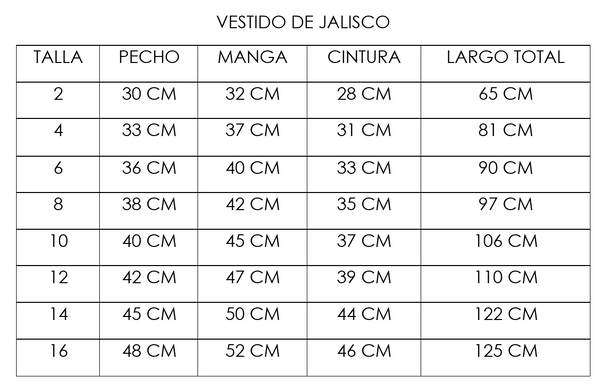 Traje Regional de Jalisco Niñas