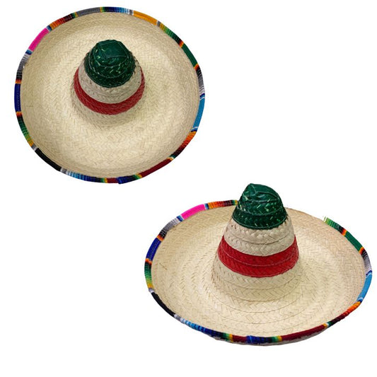 Sombrero Mexicano de Palma con Sarape Adulto.